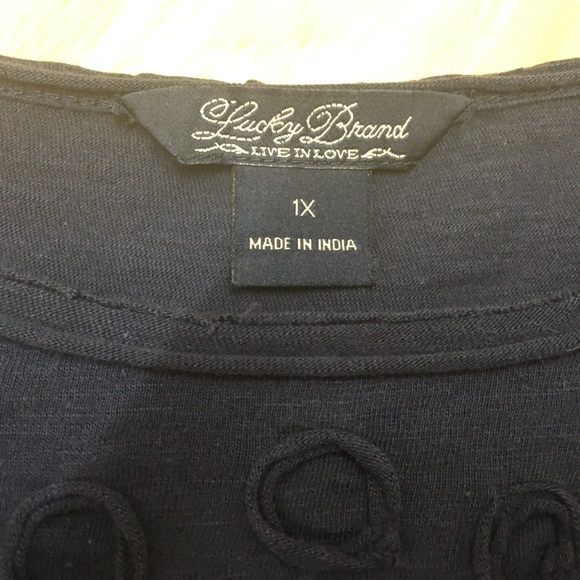 Lucky Brand Blue Shirt 3/4 Length Sleeves Size 1X - Picture 5 of 7